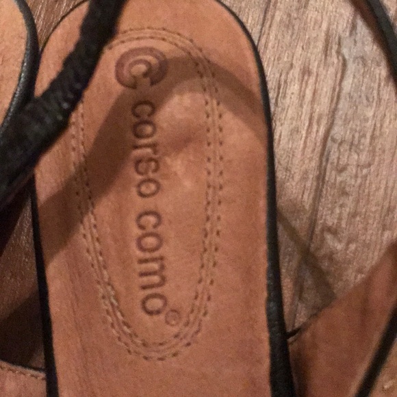 Corso Como Tristan Black Leather Flat - Picture 2 of 6